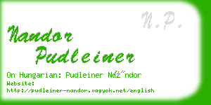 nandor pudleiner business card